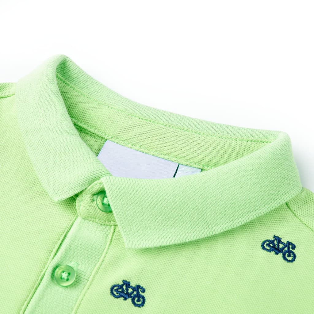 Kinderpoloshirt 92 neongroen - Image 3