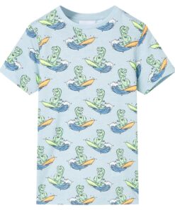 Kinderpyjama met korte mouwen 104 lichtblauw