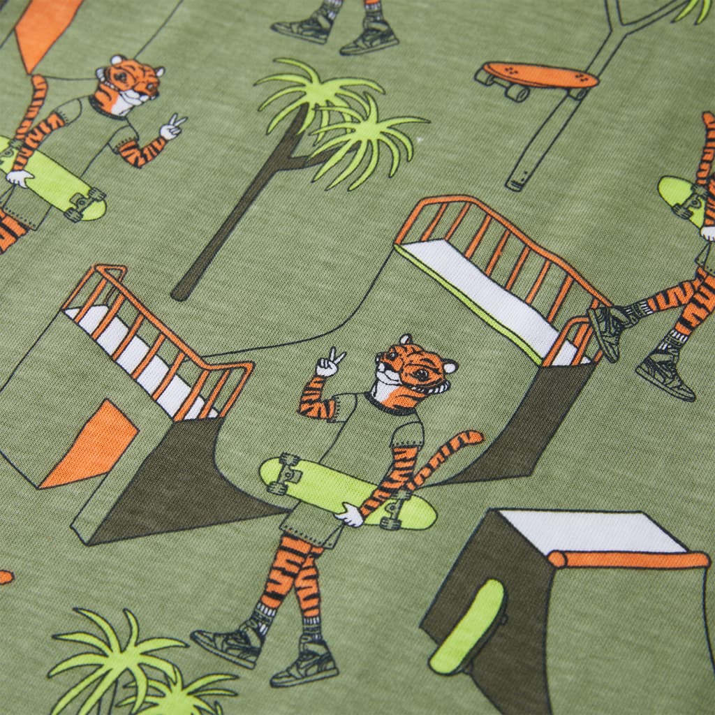 Kinderpyjama met korte mouwen 104 lichtkakikleurig - Image 7