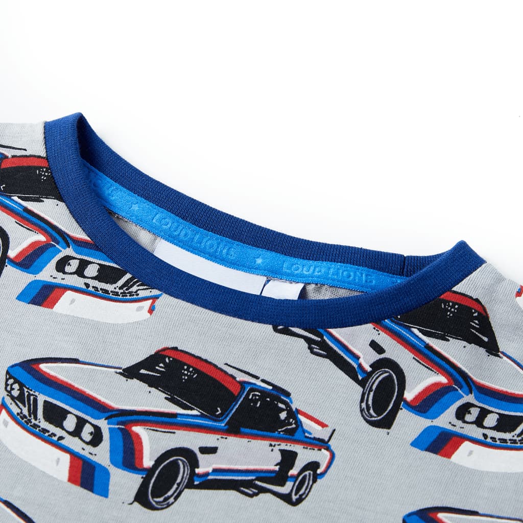 Kinderpyjama met korte mouwen 116 grijs - Image 6