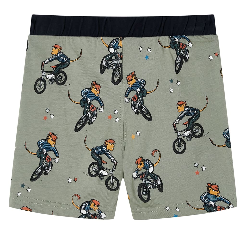 Kinderpyjama met korte mouwen 116 lichtkaki - Image 5