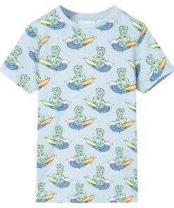 Kinderpyjama met korte mouwen 128 lichtblauw