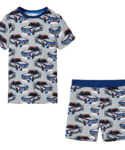 Kinderpyjama met korte mouwen 140 grijs