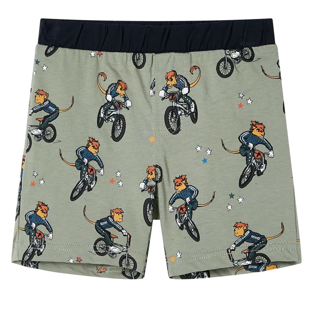 Kinderpyjama met korte mouwen 140 lichtkaki - Image 4