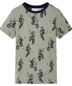 Kinderpyjama met korte mouwen 92 lichtkaki