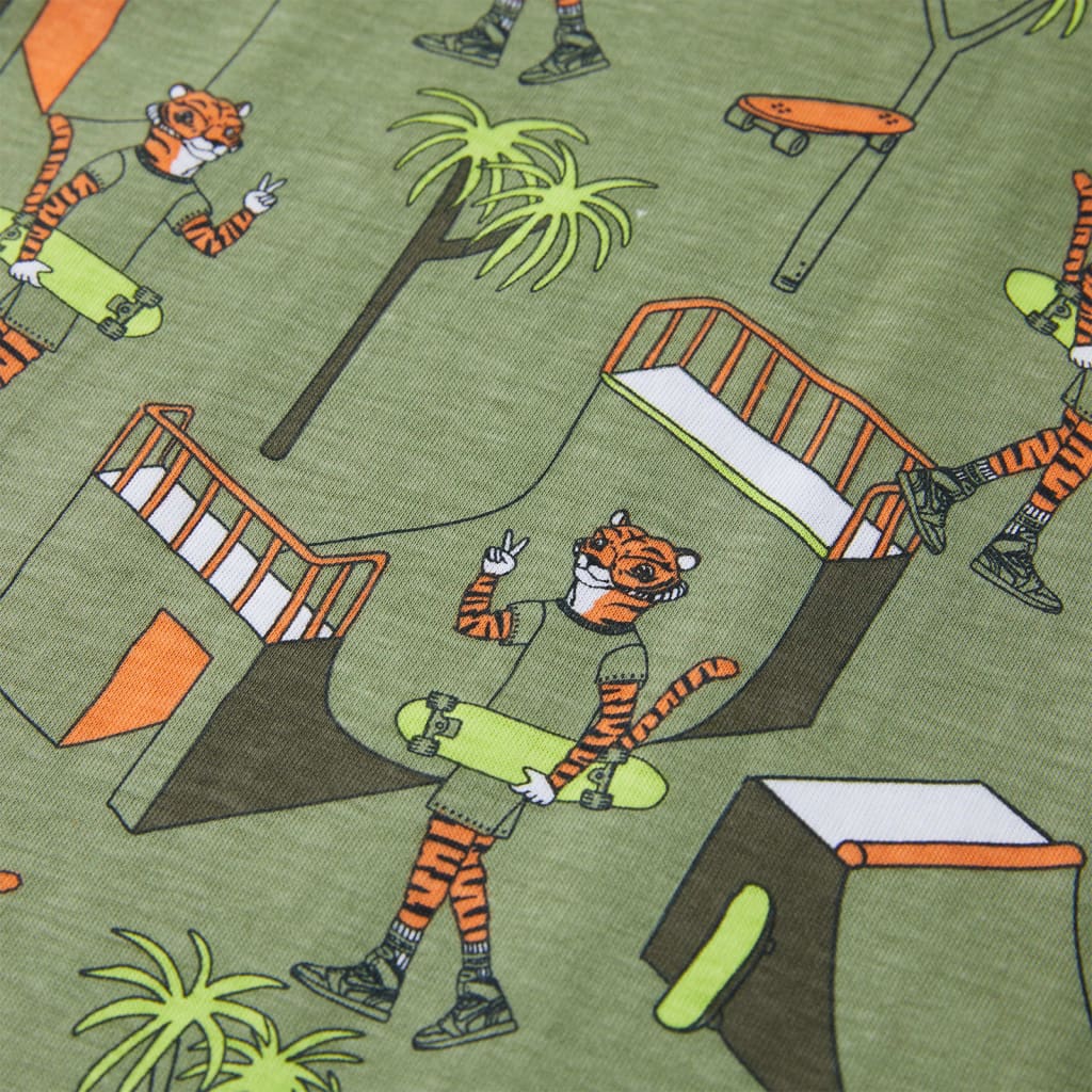 Kinderpyjama met korte mouwen 92 lichtkakikleurig - Image 7