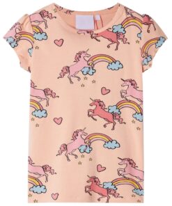 Kinderpyjama met korte mouwen 92 lichtoranje