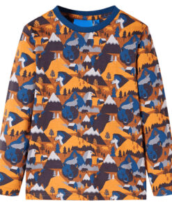 Kinderpyjama met lange mouwen 104 cognackleurig