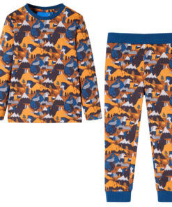 Kinderpyjama met lange mouwen 116 cognackleurig