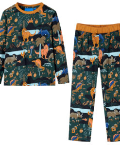 Kinderpyjama met lange mouwen 116 donkergroen