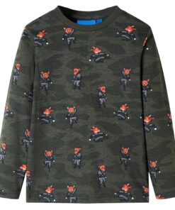 Kinderpyjama met lange mouwen 116 kakikleurig