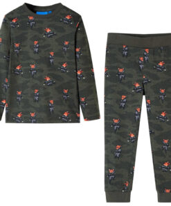 Kinderpyjama met lange mouwen 116 kakikleurig