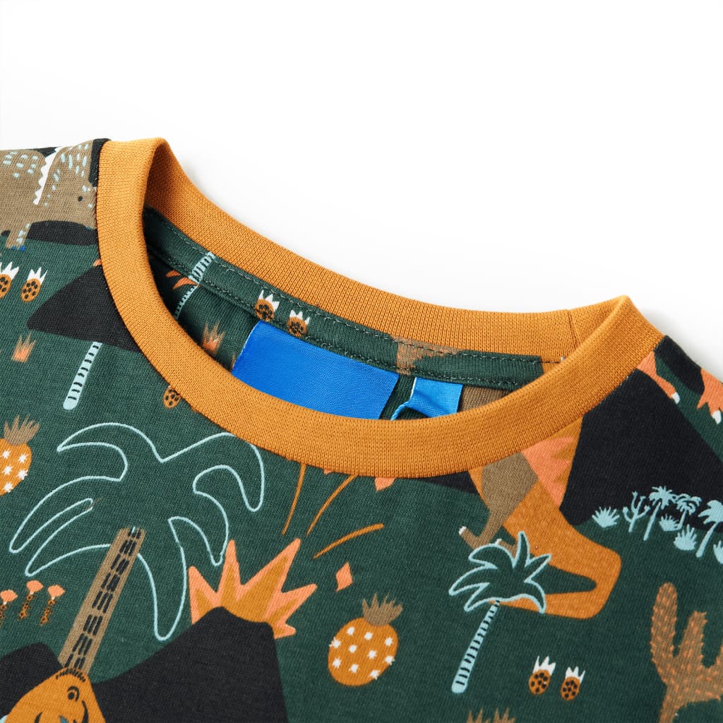 Kinderpyjama met lange mouwen 128 donkergroen - Image 6