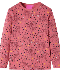 Kinderpyjama met lange mouwen 128 oudroze