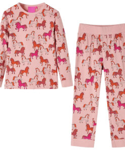 Kinderpyjama met lange mouwen 92 lichtroze