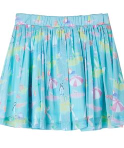 Kinderrokje geplooid 140 lichtzeeblauw