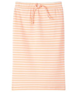 Kinderrokje recht met strepen 140 fluorescerend oranje