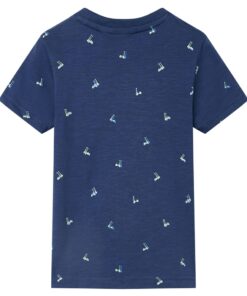 Kindershirt 104 donkerblauw