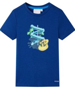 Kindershirt 104 donkerblauw