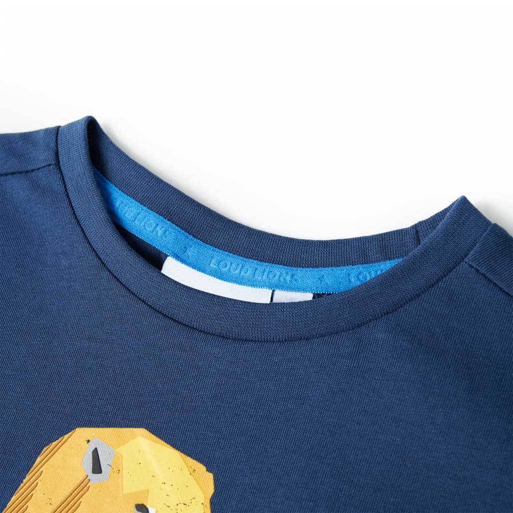 Kindershirt 104 donkerblauw - Image 3