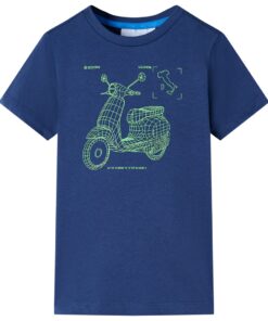 Kindershirt 104 donkerblauw