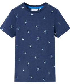 Kindershirt 104 donkerblauw