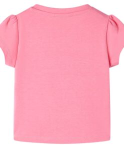 Kindershirt 104 fluorescerend felroze