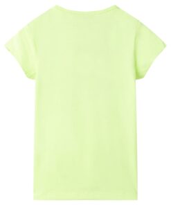 Kindershirt 104 fluorescerend geel