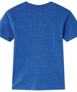 Kindershirt 104 gemêleerd donkerblauw