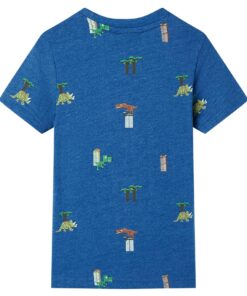 Kindershirt 104 gemêleerd donkerblauw
