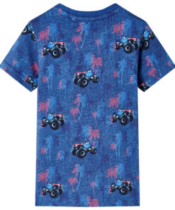 Kindershirt 104 gemêleerd donkerblauw