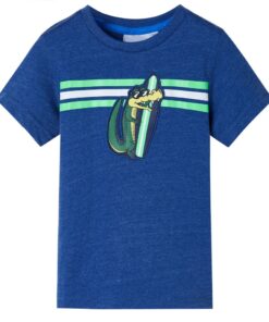 Kindershirt 104 gemêleerd donkerblauw