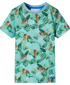 Kindershirt 104 gemêleerd lichtgroen