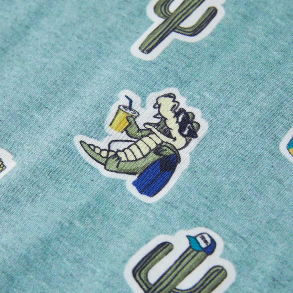 Kindershirt 104 gemêleerd lichtgroen - Image 4