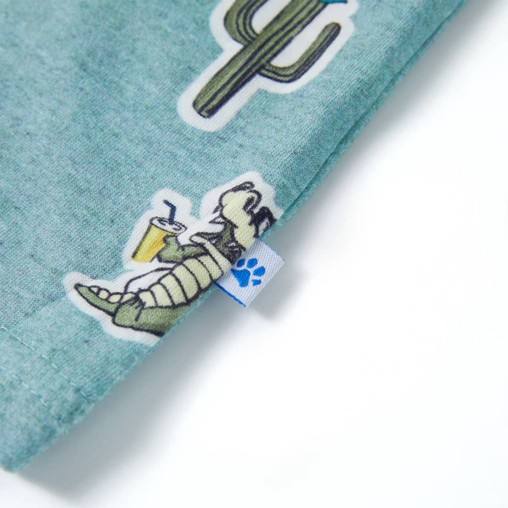 Kindershirt 104 gemêleerd lichtgroen - Image 5