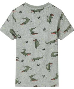 Kindershirt 104 gemêleerd lichtkaki