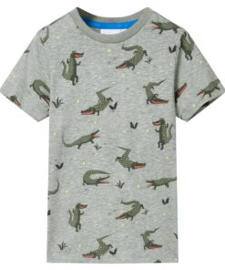 Kindershirt 104 gemêleerd lichtkaki