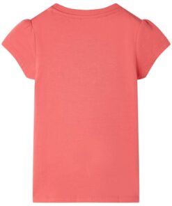 Kindershirt 104 koraalkleurig