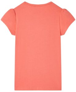 Kindershirt 104 koraalkleurig