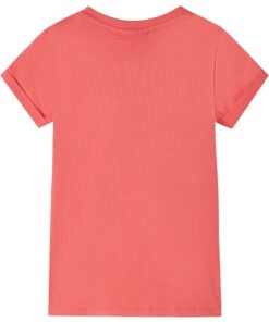 Kindershirt 104 koraalkleurig