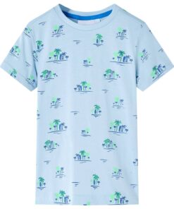 Kindershirt 104 lichtblauw