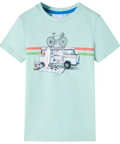 Kindershirt 104 lichtmintkleurig