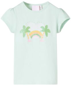 Kindershirt 104 lichtmintkleurig
