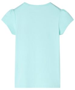 Kindershirt 104 lichtzeeblauw