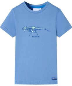 Kindershirt 104 middelblauw