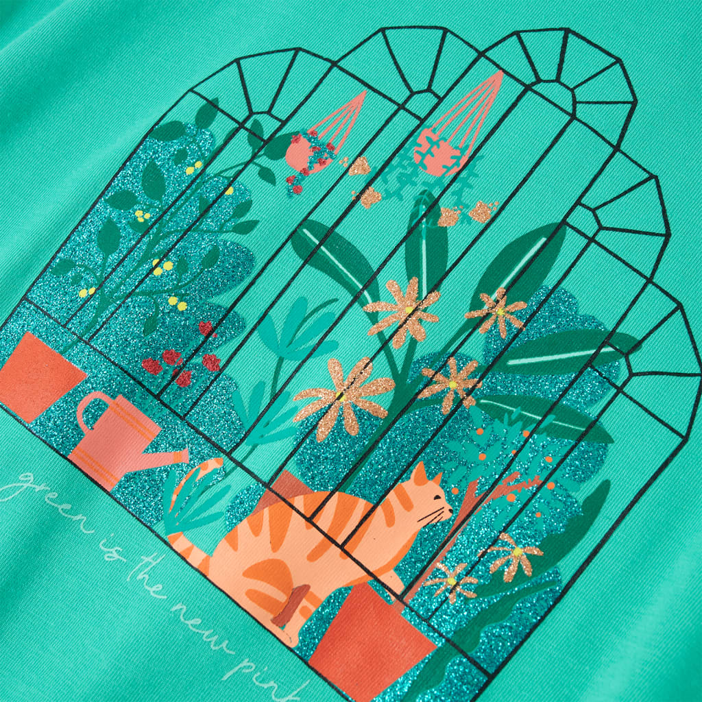 Kindershirt 104 mintkleurig - Image 4