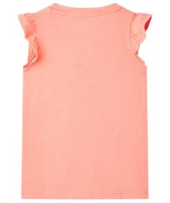 Kindershirt 104 neonkoraal