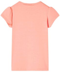 Kindershirt 104 neonkoraalkleurig