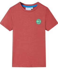 Kindershirt 104 paprikakleurig