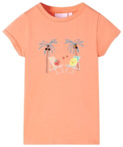 Kindershirt 104 perzikkleurig